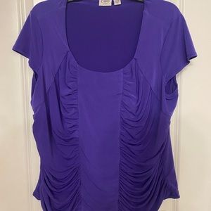 Ruched purple blouse